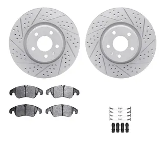 R1 Concepts WBUH1-73216 Brake Rotors - Carbon Coated - D/S W/ Optimum Oe Pads & Hdw